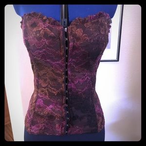 Corset style top flattering heart shape bodice
